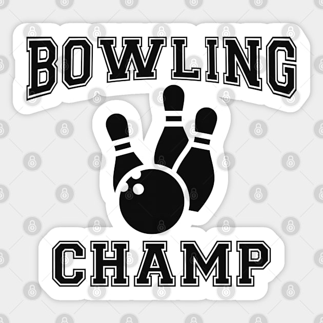 Bowling Champ Sticker by KC Happy Shop